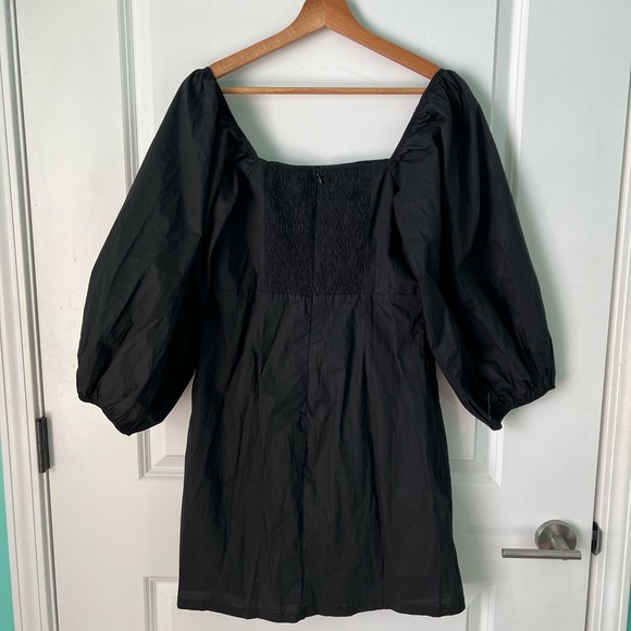 TUCKERNUCK POMANDER PLACE Chloe Square Neck Black Cotton Mini - Picture 6 of 6